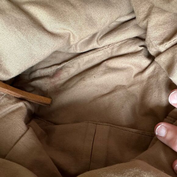 Vintage Y2K Lucky Brand Abbey Road Crossbody Purse - Sheep Leather - Camel Tan - Picture 9 of 11